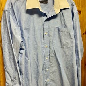 Men's Nautica Blue Shirt with White Collar-